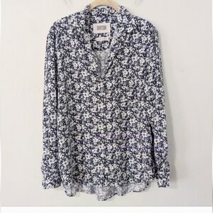 Grayson The Hero Button Down Floral Navy White Shirt Medium